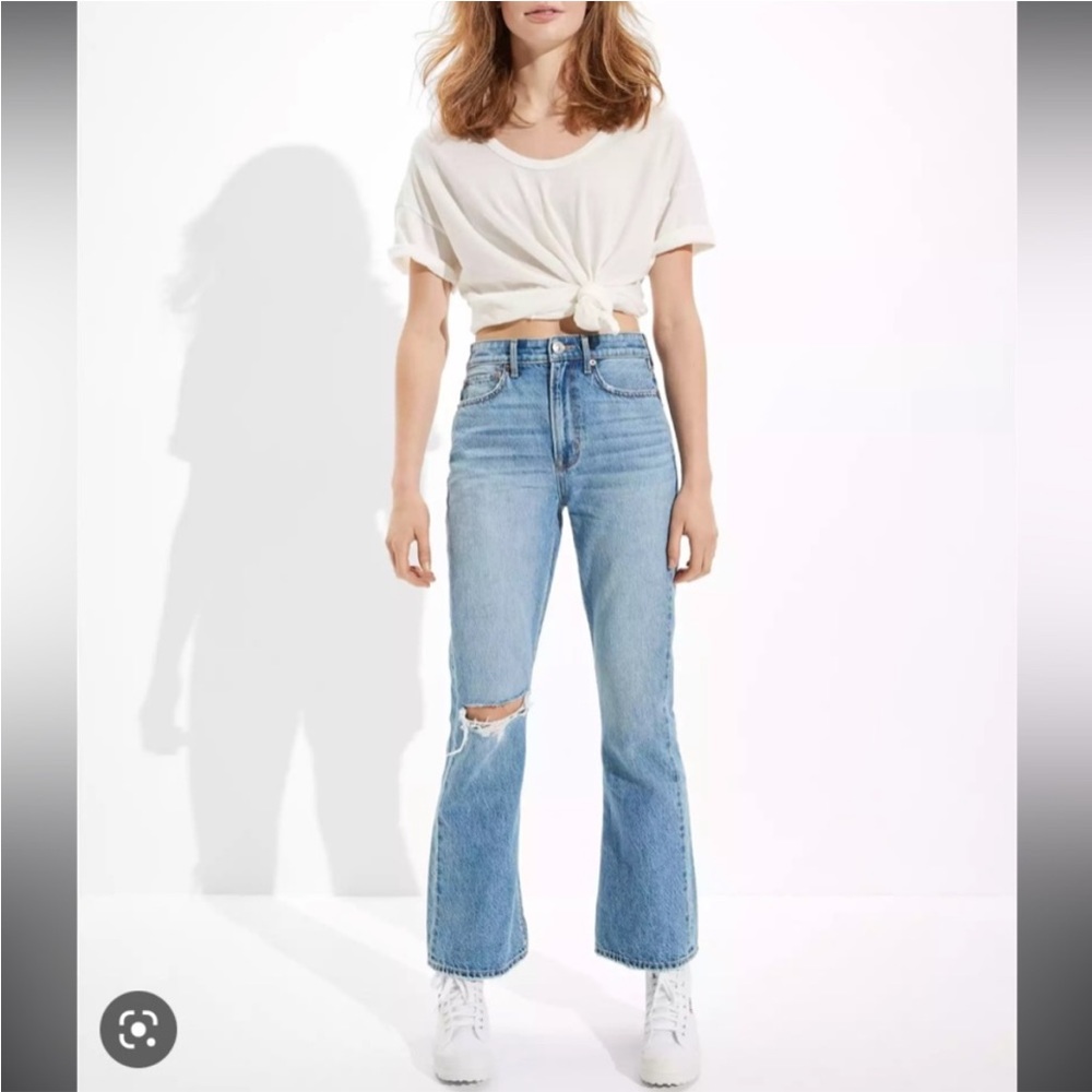 AE Ripped Highest Waist '90s Flare Jean
